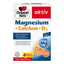DOPPELHERZ Magnezyum+Kalsiyum+D3 Tablet, 120 Kapsül