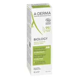 A-DERMA Biyoloji kremi zengin dermatolojik, 40 ml