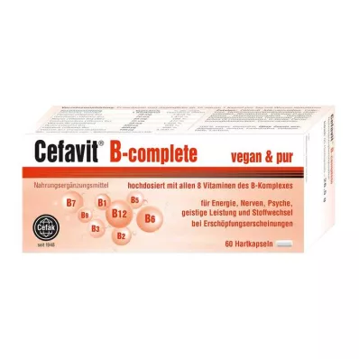 CEFAVIT B-complete sert kapsüller, 60 adet CEFAVIT B-complete sert kapsüller, 60 adet