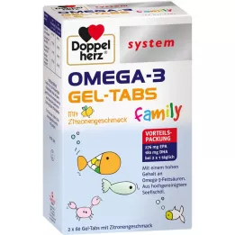 DOPPELHERZ Omega-3 Gel-Tabs aile sistemi, 120 adet