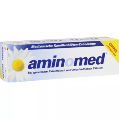 AMINOMED Titanyum dioksit içermeyen papatya çiçeği diş macunu, 75 ml