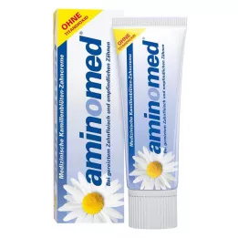 Titanyum dioksit içermeyen aminomed papatya çiçeği diş macunu, 75 ml
