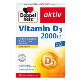 DOPPELHERZ Vitamin D3 2000 I.U. Tabletler, 50 adet
