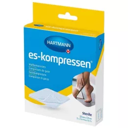 ES-KOMPRESSEN steril 7,5x7,5 cm 8 katlı 17 iplikli, 5X2 adet