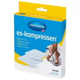 ES-KOMPRESSEN steril 10x10 cm 8 katlı 17 iplikli, 5X2 adet