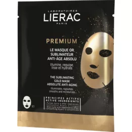 LIERAC Premium mükemmelleştirici altın yaprak maske, 1X20 ml