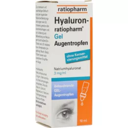 HYALURON-RATIOPHARM Jel göz damlası, 10 ml