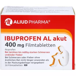 IBUPROFEN AL akut 400 mg film kaplı tabletler, 50 adet