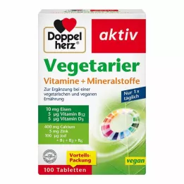 DOPPELHERZ Vejetaryen Vitaminler+Mineraller aktif, 100 adet