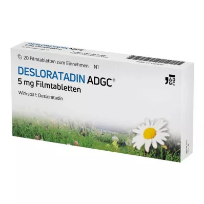 DESLORATADIN ADGC 5 mg film kaplı tabletler, 20 adet DESLORATADIN ADGC 5 mg film kaplı tabletler, 20 adet