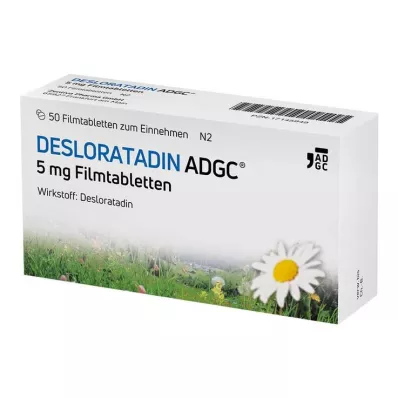 DESLORATADIN ADGC 5 mg film kaplı tabletler, 50 adet DESLORATADIN ADGC 5 mg film kaplı tabletler, 50 adet