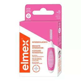 ELMEX Diş arası fırçaları ISO boyut 0 0,4 mm pembe, 8 adet