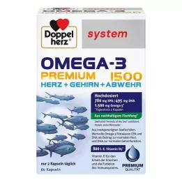 DOPPELHERZ Omega-3 Premium 1500 Sistem Kapsül, 60 Kapsül