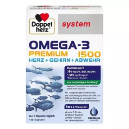DOPPELHERZ Omega-3 Premium 1500 Sistem Kapsül, 120 Kapsül