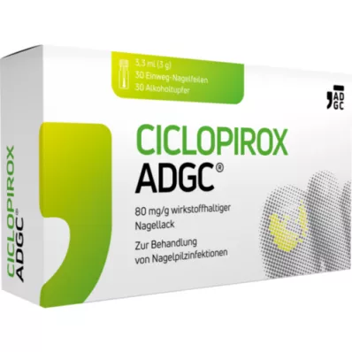 CICLOPIROX ADGC 80 mg/g aktif bileşen içeren oje, 3,3 ml