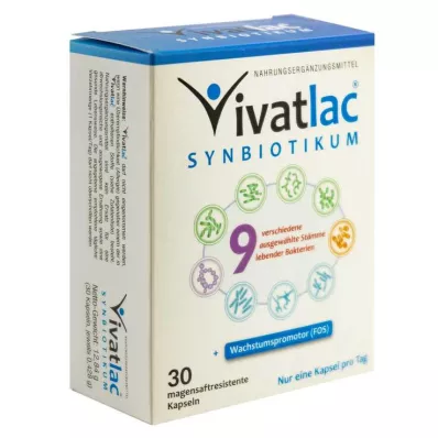 Vivatlac Synbiotic gastro-dirençli kapsüller, 30 adet Vivatlac Synbiotic gastro-dirençli kapsüller, 30 adet