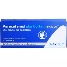 PARACETAMOL artı kafein axicur 350 mg/50 mg tablet, 20 adet