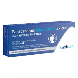 PARACETAMOL artı kafein axicur 350 mg/50 mg tablet, 20 adet