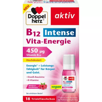 DOPPELHERZ B12 Intense Vita-Energie içme şişesi, 18 adet