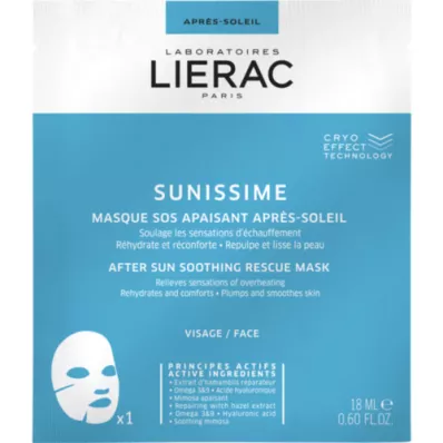 LIERAC Sunissime Güneş Sonrası Yatıştırıcı SOS Maske, 1X18 ml