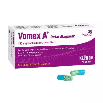 Vomex A® uzatılmış salımlı kapsüller, 20 adet Vomex A® uzatılmış salımlı kapsüller, 20 adet
