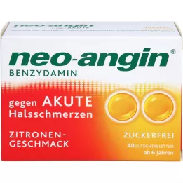NEO-ANGIN Benzidamin akut boğaz ağrısı limon, 40 adet