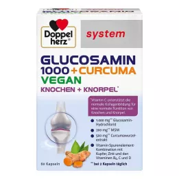 DOPPELHERZ Glucosamine 1000+Curcuma vegan syst. kapsül, 60 adet