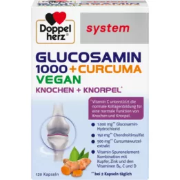 DOPPELHERZ Glucosamine 1000+Curcuma vegan syst. kapsül, 120 adet