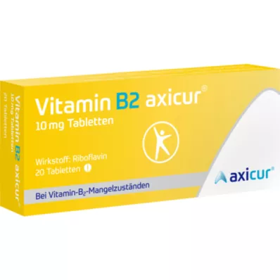 VITAMIN B2 AXICUR 10 mg tabletler, 20 adet