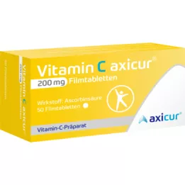 VITAMIN C AXICUR 200 mg film kaplı tabletler, 50 adet