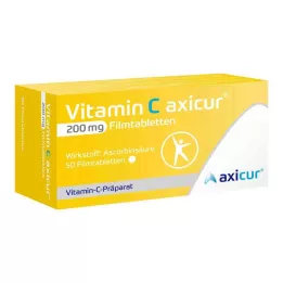 VITAMIN C AXICUR 200 mg film kaplı tabletler, 50 adet