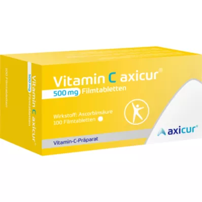 VITAMIN C AXICUR 500 mg film kaplı tabletler, 100 adet