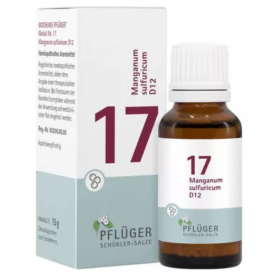 Biyokimya Pflueger 17 Manganumsulphuricum D 12 kürecikler, 15 g Biyokimya Pflueger 17 Manganumsulphuricum D 12 kürecikler, 15 g