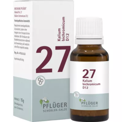 BIOCHEMIE Pflüger 27 Potasyum bikromikum D 12 kürecik, 15 g