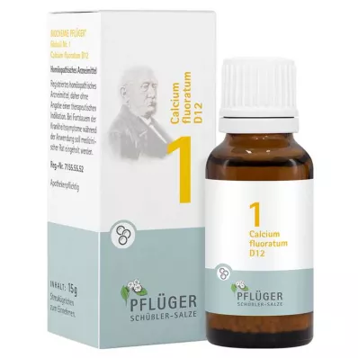 Biyokimya Pflueger 1 Kalsiyum fluoratum D 12 kürecik, 15 g Biyokimya Pflueger 1 Kalsiyum fluoratum D 12 kürecik, 15 g