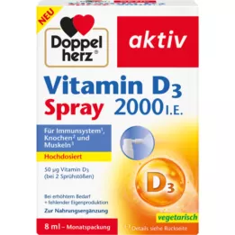 DOPPELHERZ Vitamin D3 2000 I.U. Sprey, 8 ml