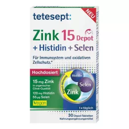 TETESEPT Çinko 15 Depot+Histidin+Selenyum film kaplı tabletler, 30 adet