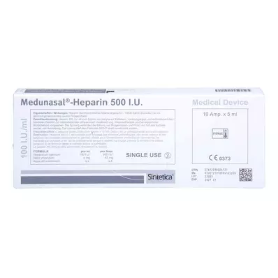 Medunazal heparin 500 I.U.Ampuller, 10X5 ml Medunazal heparin 500 I.U.Ampuller, 10X5 ml