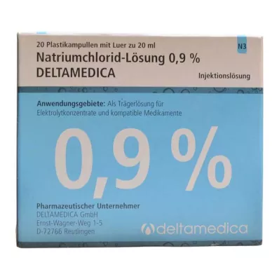 Sodyum klorür çözeltisi %0,9 Deltamedica Luer Pl., 20X20 ml Sodyum klorür çözeltisi %0,9 Deltamedica Luer Pl., 20X20 ml