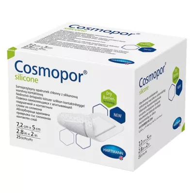 COSMOPOR 5x7,2 cm silikon yara örtüsü, 25 adet