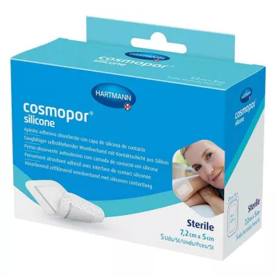 Cosmopor® silikon yara örtüsü 5x7,2 cm, 5 adet Cosmopor® silikon yara örtüsü 5x7,2 cm, 5 adet
