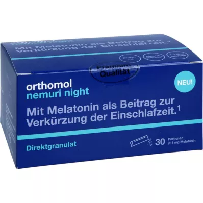 ORTHOMOL nemuri night direct granül, 30 adet