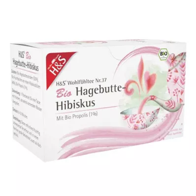 H&amp;S Organik Kuşburnu Ebegümeci Filtre Torbası, 20X3,0 gr