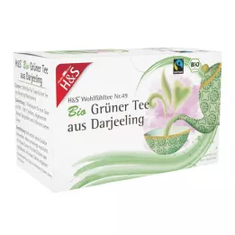 H&S Darjeelingden organik yeşil çay filtre torbası, 20X2 g