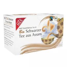 H&S Assamdan organik siyah çay filtre torbası, 20X1.80 g