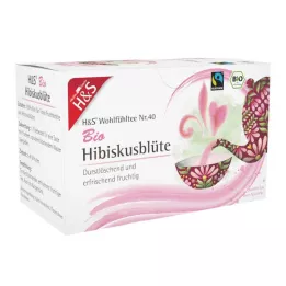 H&amp;S Organik hibiskus çiçeği filtre torbası, 20X1,75 g