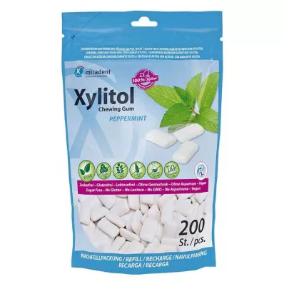 MIRADENT Xylitol diş bakımı sakız nane, 200 adet