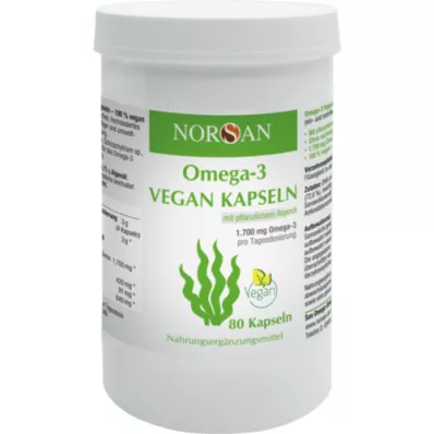 NORSAN Omega-3 vegan kapsül, 80 adet