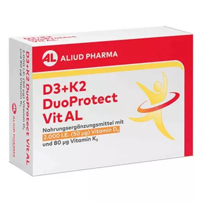 D3+K2 Duoprotect Vit AL 4000 IU/80 Μg kapsül (30 adet) D3+K2 Duoprotect Vit AL 4000 IU/80 Μg kapsül (30 adet)