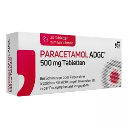 PARACETAMOL ADGC 500 mg tablet, 20 adet